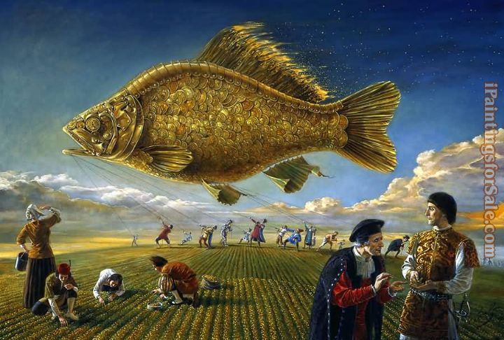 Michael Cheval Gold Fish Rising
